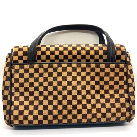 Vintage Limited Edition Louis Vuitton Damier Sauvage Lionne Pony Hair Handbag - Picture 2 of 12